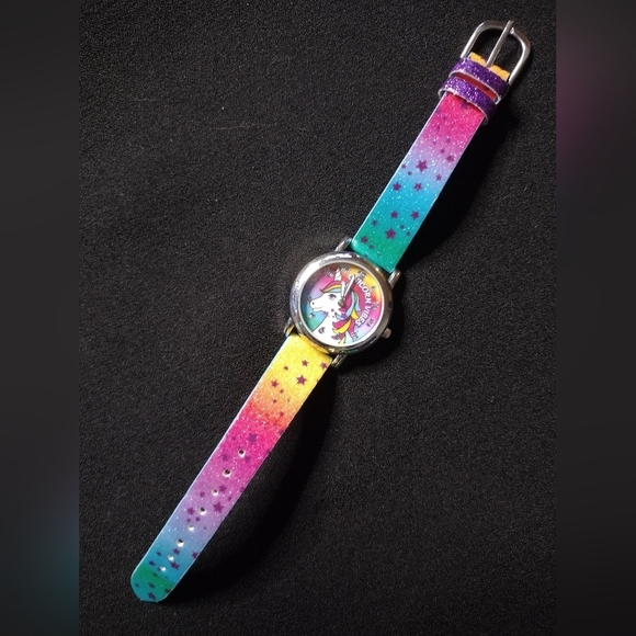 Accutime Colorful Rainbow Unicorn Pattern Watches Set - Picture 4 of 12